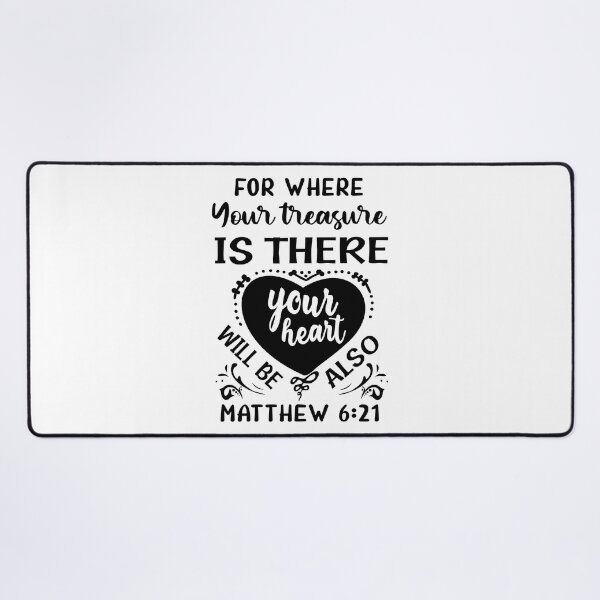Item preview, Where Your Treasure Is There Your Heart Will Be Also | Bible Verse | Christian Faith designed and sold by NobleForte.