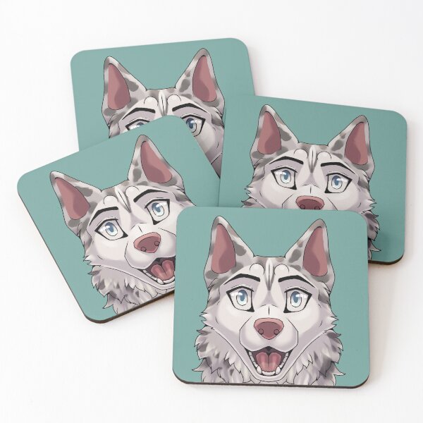 Item preview, Shocked Surprised Expression Blue Merle Husky Dog designed and sold by Bamsdrawz.