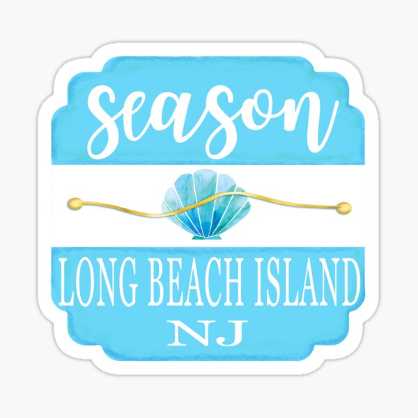 “LONG BEACH ISLAND New Jersey Beach Badge LBI NJ” Sticker for Sale by