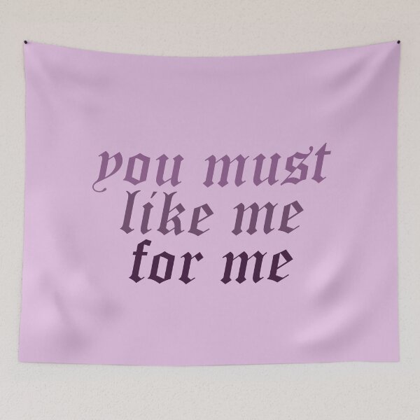 Item preview, "you must like me for me" delicate lyric designed and sold by lilsammi.