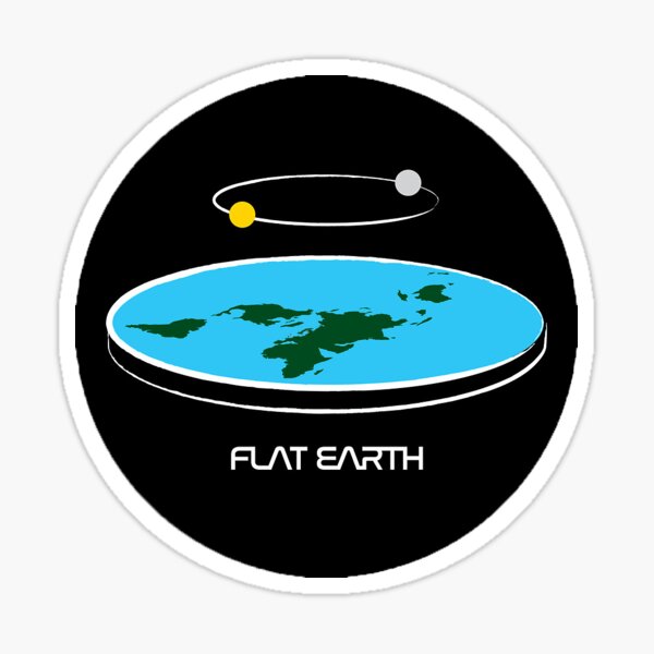 Minimalist Flat Earth Model Sticker
