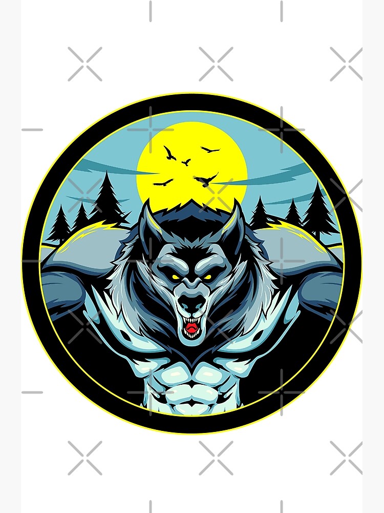 "Wolf dragon sticker /wolf sticker/wolf dragon art design " Poster for