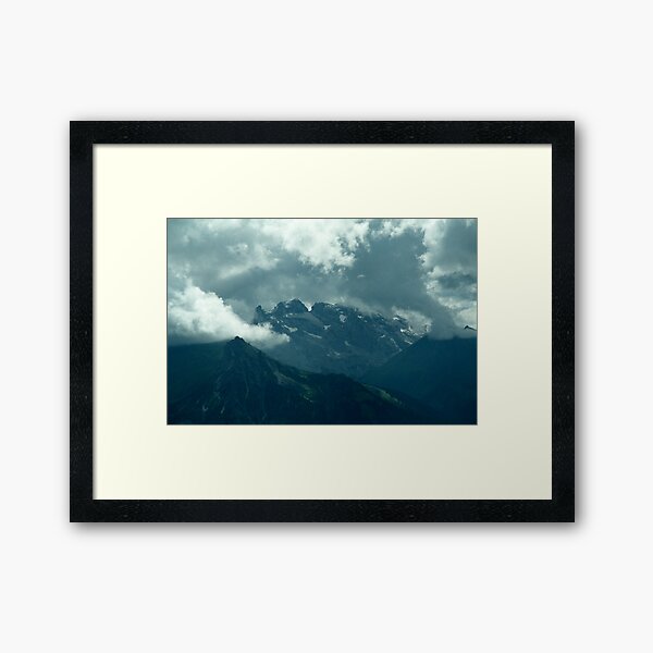Clouds over Drusenfluh Framed Art Print