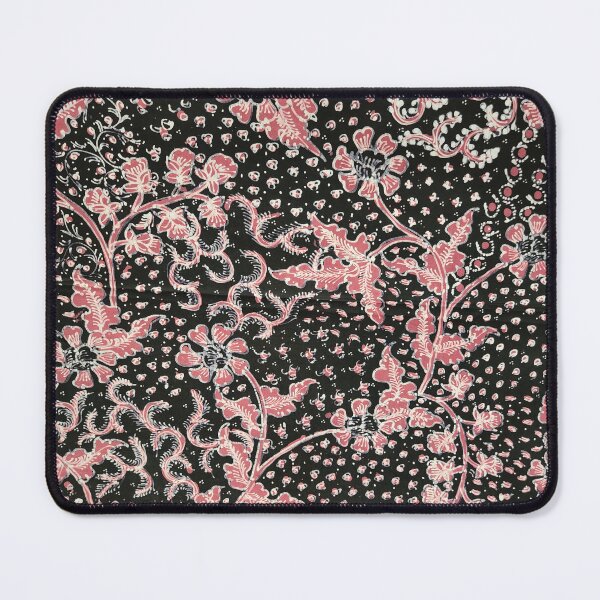 Item preview, Indonesia hand-drawn batik tulis primissima cotton fabric red black plant floral leaves Lasem designed and sold by Morcawork.