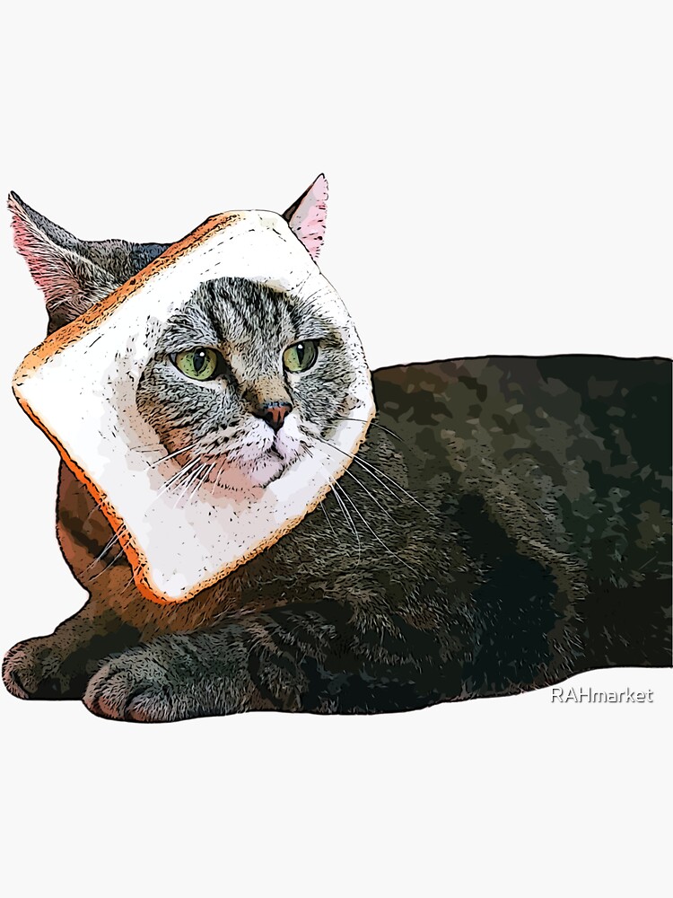 "Cat Breading Breading Cat" Sticker for Sale by RAHmarket Redbubble