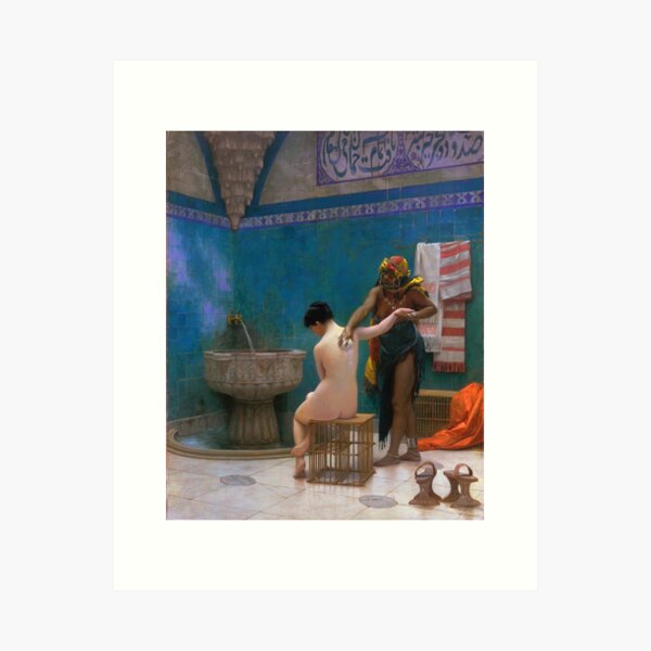 Item preview, Jean-Leon Gerome The Bath (circa 1880–1885) Harem Figurative- Women  The Bath-Turkish Baths designed and sold by TeeARTHY.
