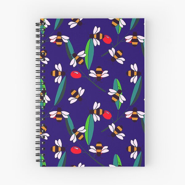 Item preview, Cherry Bees on Blue designed and sold by abhi_does _design.