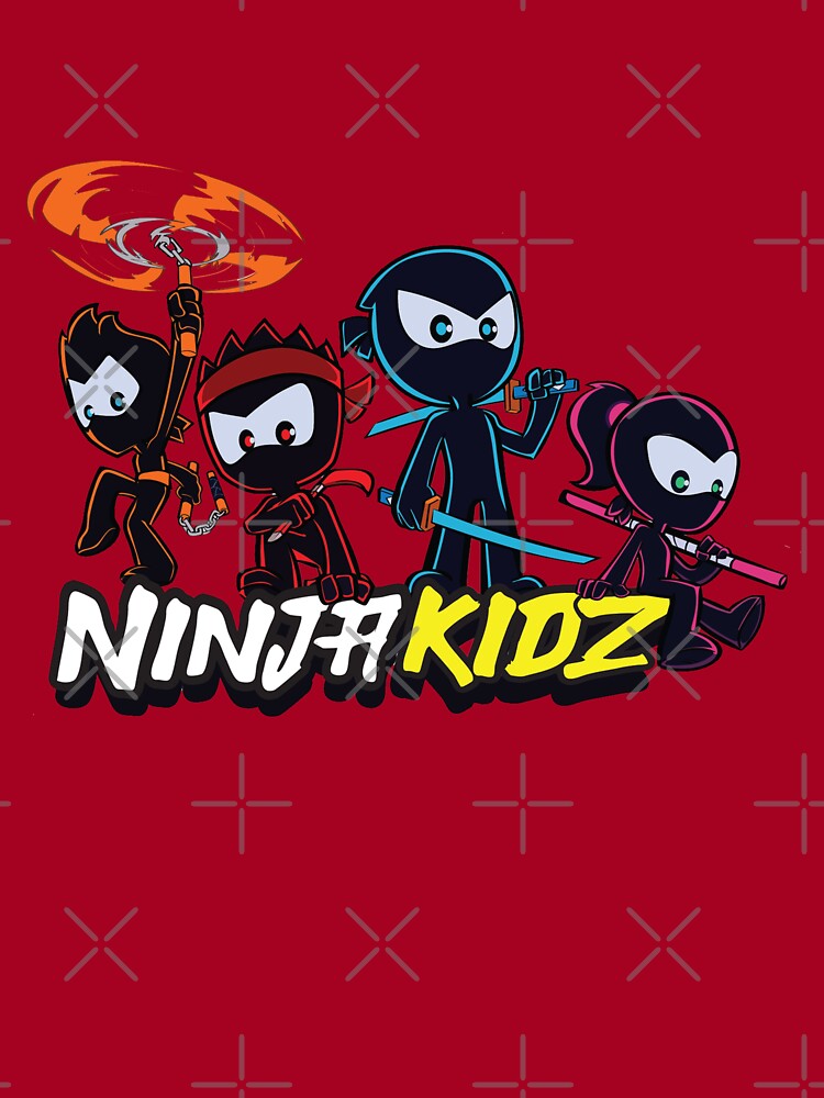 Ninja Kidz Cartoon Stripe Classic Tee - Orange Ninja© – Ninja Kidz TV