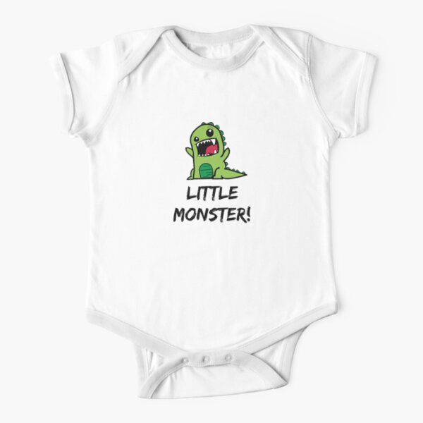 Little Monster Dinosaur! Short Sleeve Baby One-Piece