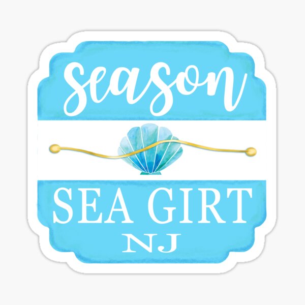 "SEA GIRT New Jersey Beach Badge" Sticker for Sale by NJstateofmine