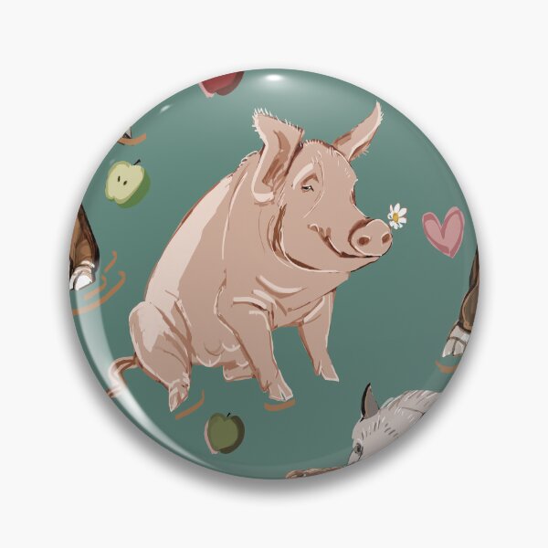 Item preview, Pig pattern in Teal designed and sold by EskTuulispaa.