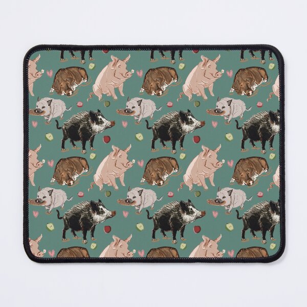 Item preview, Pig pattern in Teal designed and sold by EskTuulispaa.