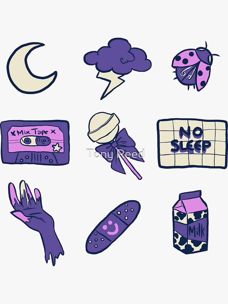 grunge aesthetic purple sticker by mshollowfox redbubble