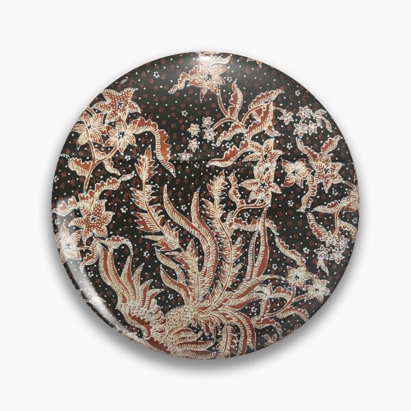 Item preview, Indonesia handmade hand-drawn batik tulis  brown black sogan bird floral flower leaves pattern Lasem designed and sold by Morcawork.