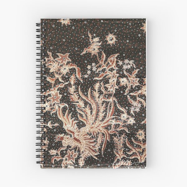 Item preview, Indonesia handmade hand-drawn batik tulis brown black sogan bird floral flower leaves pattern Lasem designed and sold by Morcawork.