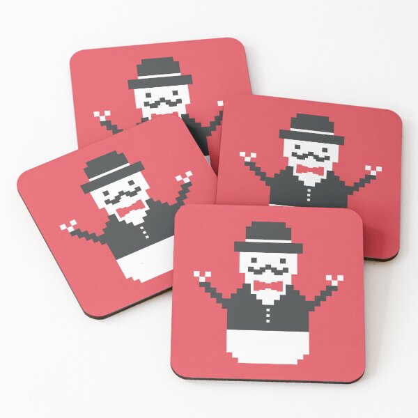 Item preview, Pixel snowman gang - Red designed and sold by Daisy Beatrice.