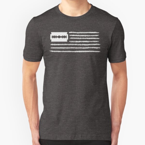 American Flag Cocaine Ver1 Slim Fit T-Shirt