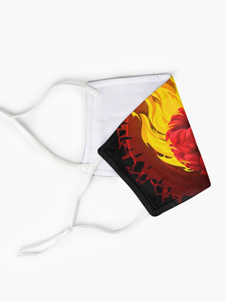 Alternate view of Flaming Raspberry Mask