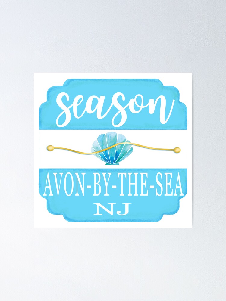 "AVON BY THE SEA New Jersey Beach Badge" Poster for Sale by