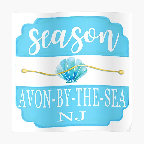 "AVON BY THE SEA New Jersey Beach Badge" Poster for Sale by