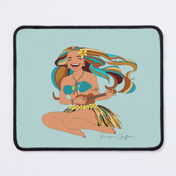Item preview, Happy Hawaiian Hula Girl with her guitar. designed and sold by Mirjam Griffioen.