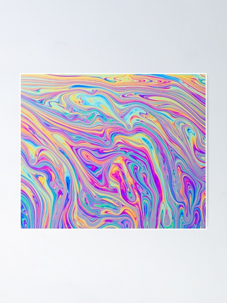 Grunge Metallic Neon Aesthetic Poster By Arealprincess Redbubble