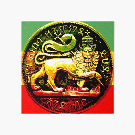 Jah Rastafari Ancient Lion of Judah Design Art Board Print