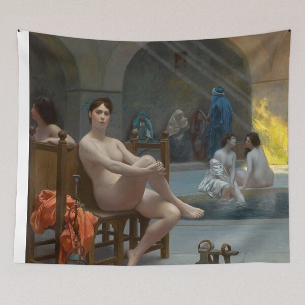 Item preview, Jean-Leon Gerome -The Women's Bath -Harem Figurative- Study For A Maure Bath, Turkish Woman In The Bath designed and sold by TeeARTHY.