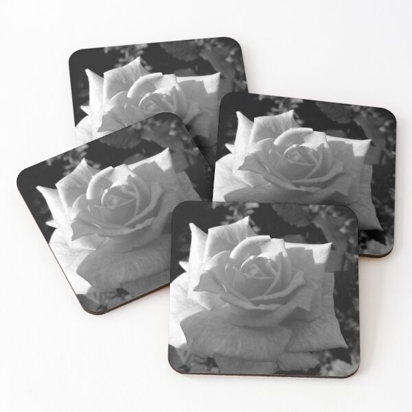 Item preview, Rose in romantic black and white 2022 designed and sold by ArtsyanaFlorida.