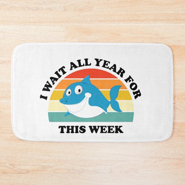 Item preview, I Wait All Year For This Week Shirt Funny Shark Fitted designed and sold by istoriadesign.