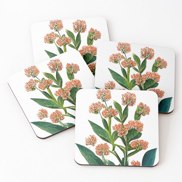 Item preview, Asclepias Curassavica Flower Retro Wall Art designed and sold by betternotes.