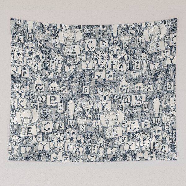 Item preview, animal abc indigo ivory designed and sold by scrummy.