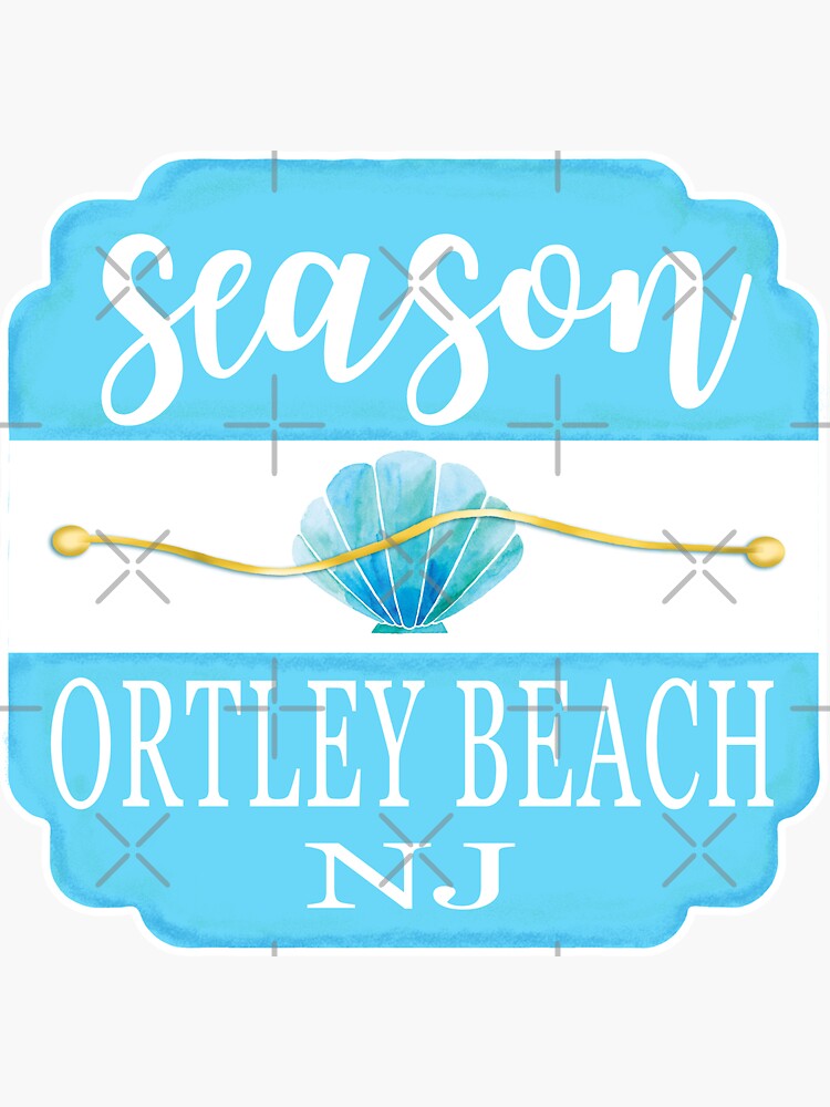 "ORTLEY BEACH New Jersey Beach Badge" Sticker for Sale by NJstateofmine