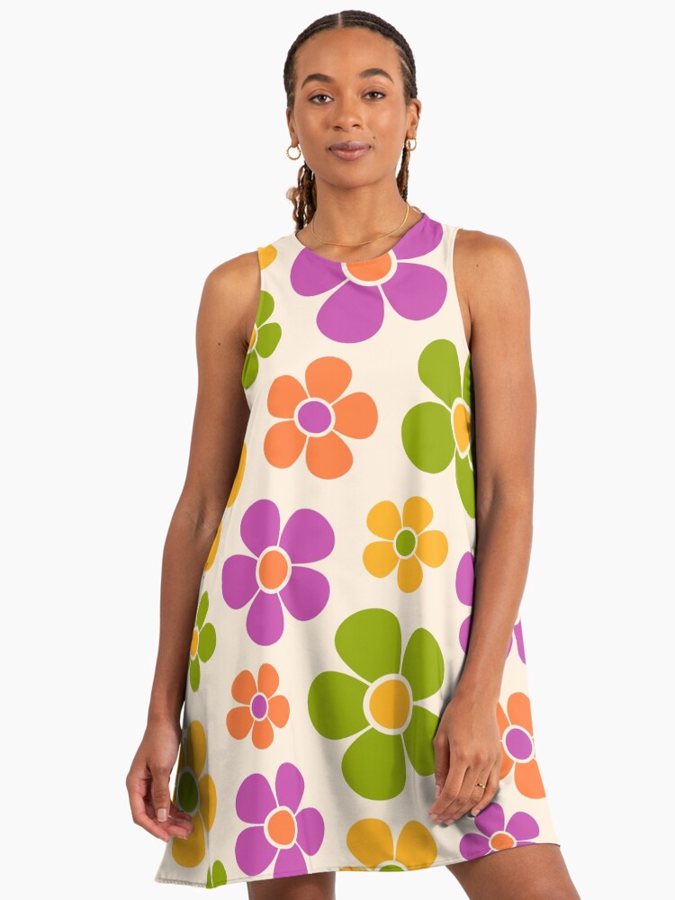 Reto 1960s Style Mid Mod Floral Pattern