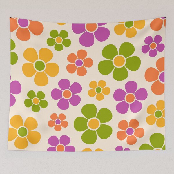 Item preview, Reto 1960s Style Mid Mod Floral Pattern designed and sold by tonymagnerart.