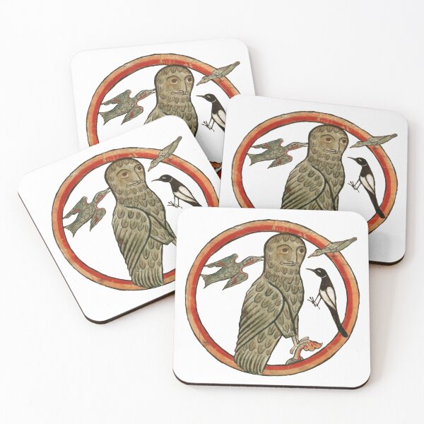 Item preview, Medieval art - "Owl with birds" designed and sold by ArtOfSilentium.