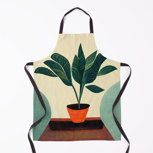Artikelvorschau, Croton Houseplant On Table Retro Wall Art entworfen und verkauft von betternotes.