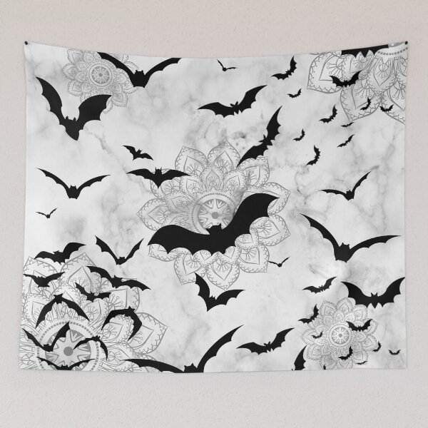 Item preview, Bats Kingdom Black & White Pattern! designed and sold by davechi-stone.