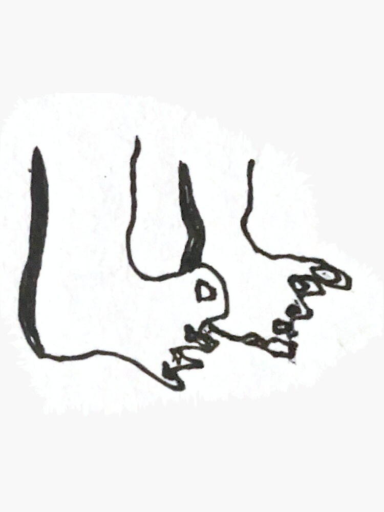 "feet" Sticker for Sale by crudedrawingss Redbubble