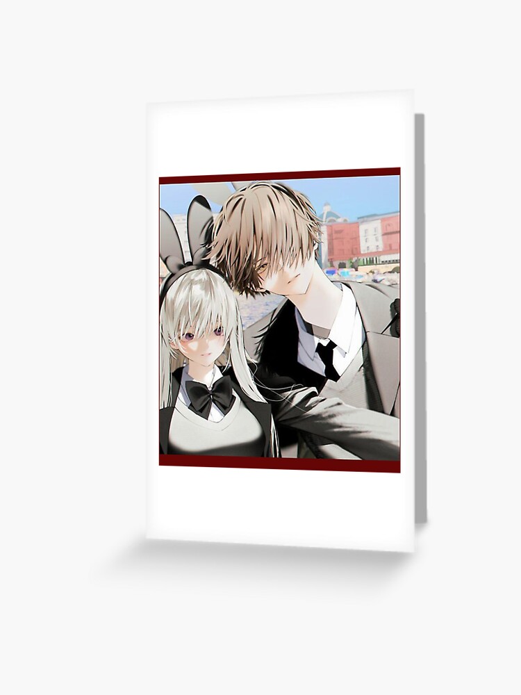 Anime Couple Greeting Cards for Sale