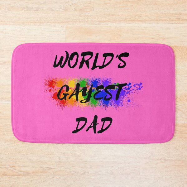 Item preview, World's Gayest Dad Color Splash For Pride Month In Pink designed and sold by LuckyKermit.