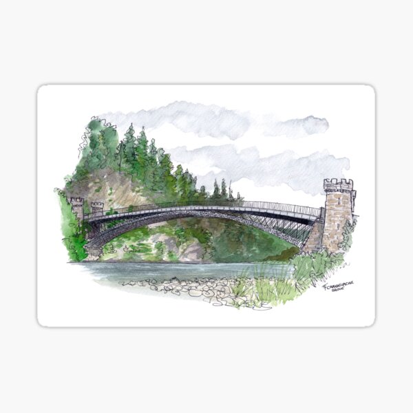 Item preview, Craigellachie Bridge - Speyside Way Watercolour designed and sold by Tom Napper Design.