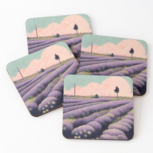 Item preview, Lavender Fields Retro Wall Art designed and sold by betternotes.