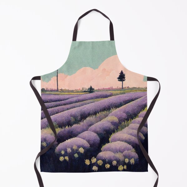 Aperçu de l'œuvre Lavender Fields Retro Wall Art créée et vendue par betternotes.
