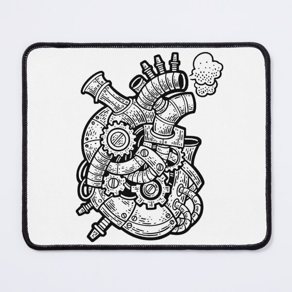 Item preview, Mechanical iron heart sketch style designed and sold by IronicEmpire.