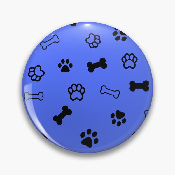 Item preview, Pawprints and Bones Blue designed and sold by dogwoodandthyme.