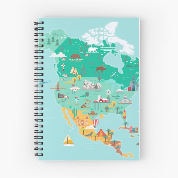 Item preview, Mapa de América del Norte designed and sold by Antikwar.