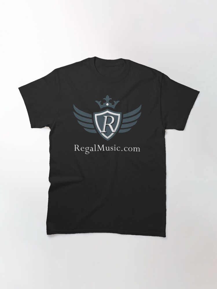 Thumbnail 2 of 7, Classic T-Shirt, RegalMusic logo for vintage guitar fans designed and sold by Regal-Music.