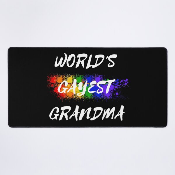 Item preview, World's Gayest Grandma Gay Grandmother Pride In Black designed and sold by LuckyKermit.