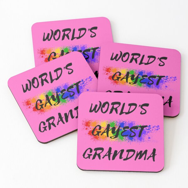 Item preview, World's Gayest Grandma Gay Grandmother Pride In Pink designed and sold by LuckyKermit.